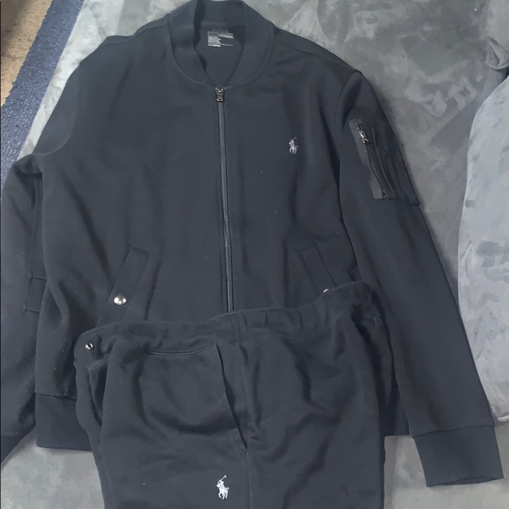 Rare Black Polo Ralph Lauren Jogger Suit